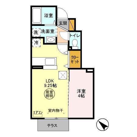 ルーチェ(1LDK/1階)の間取り写真