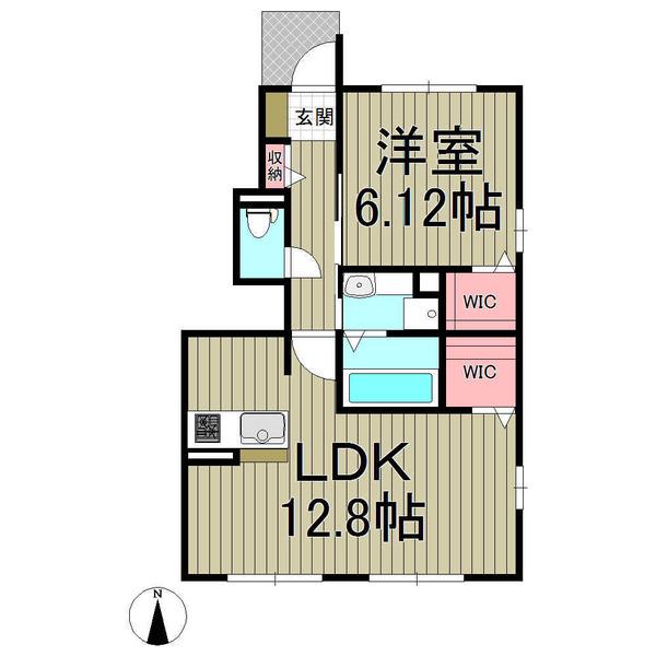 セジュールKOSAKA(1LDK/1階)の間取り写真