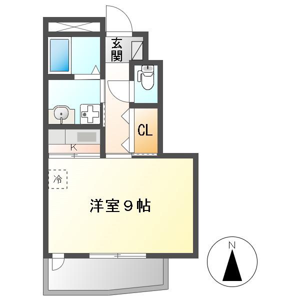 エクセレント中村(ワンルーム/2階)の間取り写真