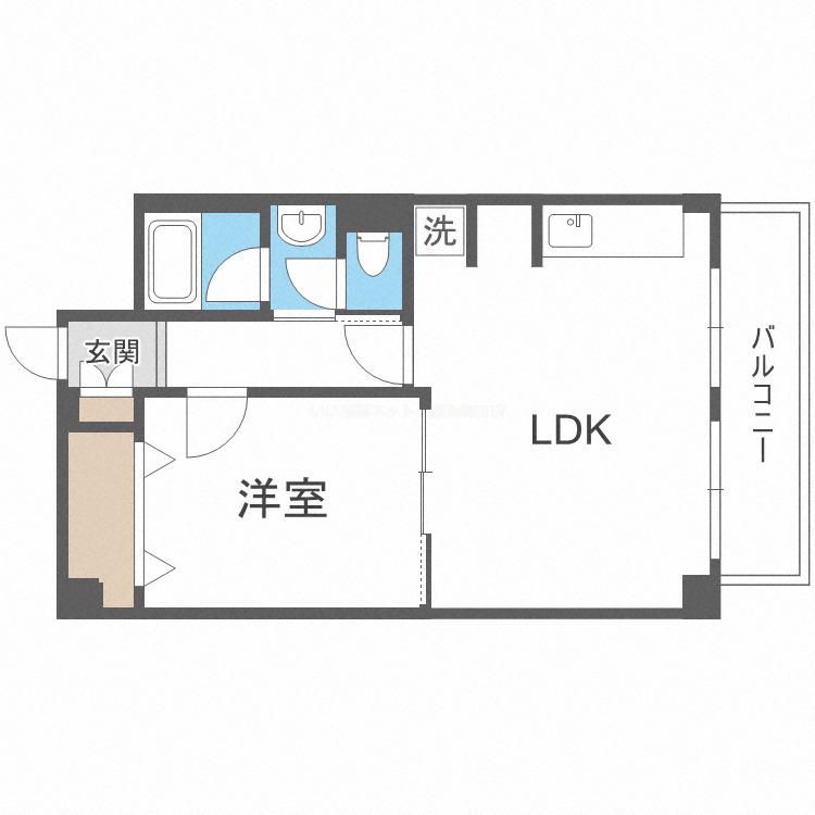 サンフラッツ新大阪本館(1LDK/5階)の間取り写真