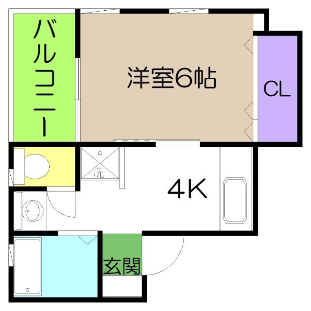 ネオクレメント(1K/5階)の間取り写真