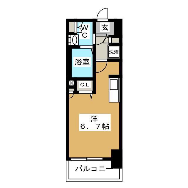 エスティメゾン大島(ワンルーム/7階)の間取り写真