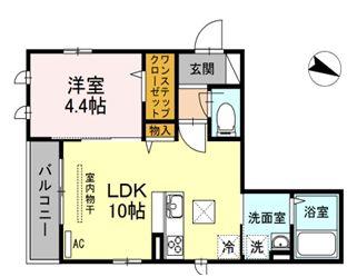 コンフォールS(1LDK/1階)の間取り写真