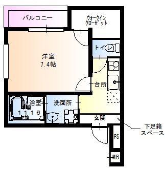 フジパレス吹田垂水町(1K/1階)の間取り写真