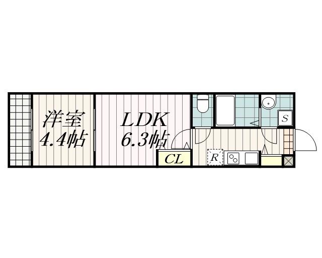 インシュランスビルディング18(1LDK/5階)の間取り写真