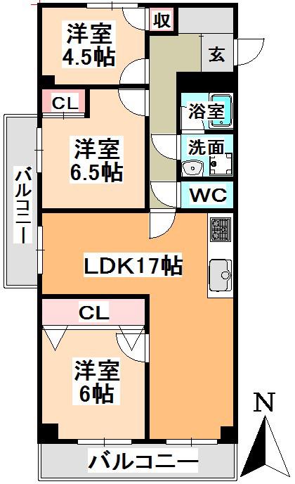 STプラザ御器所(3LDK/5階)の間取り写真