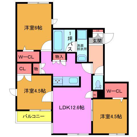 RAMPART(3LDK/1階)の間取り写真