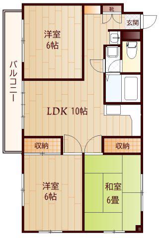 アクティーコーポ(3LDK/2階)の間取り写真