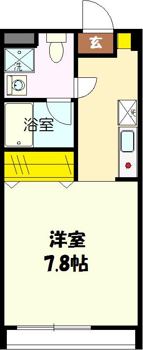 アクア・ヴリーズA棟(1K/2階)の間取り写真
