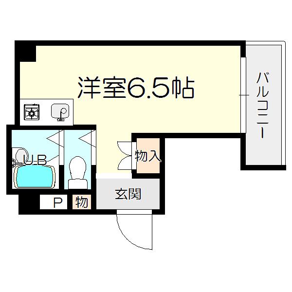 アーバンビレッジ塚口(ワンルーム/2階)の間取り写真