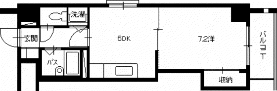 AUBE舟入本町(1DK/8階)の間取り写真
