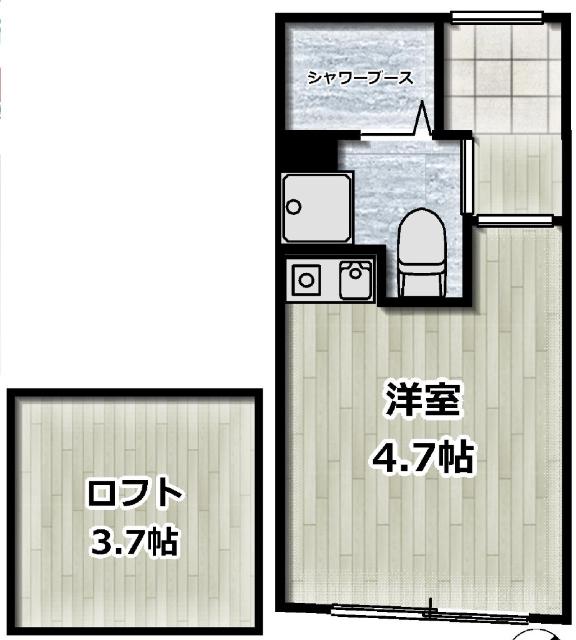 Cクレール中野(ワンルーム/1階)の間取り写真