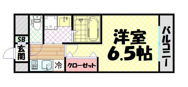 アドバンス難波南ワイズ(1K/5階)の間取り写真