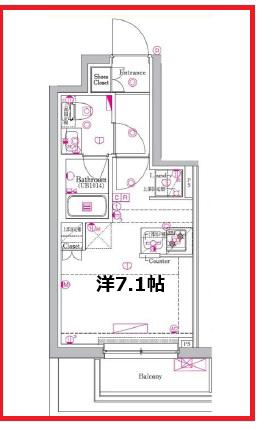 アゼスト金町(ワンルーム/3階)の間取り写真