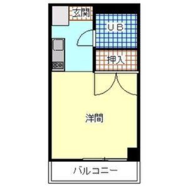 矢嶋ビル(1K/6階)の間取り写真
