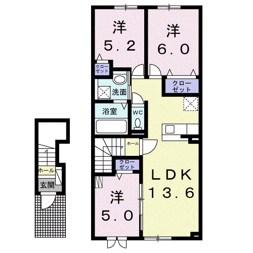 望みSKY(3LDK/2階)の間取り写真