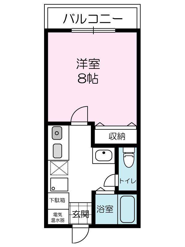 LA FONTE(1K/2階)の間取り写真