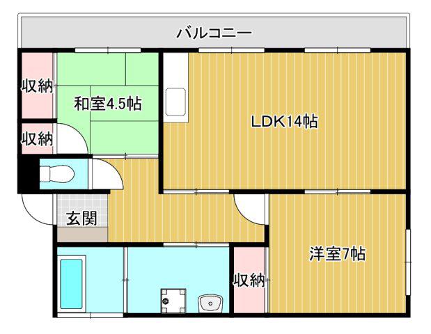 レダン柏崎(2LDK/2階)の間取り写真