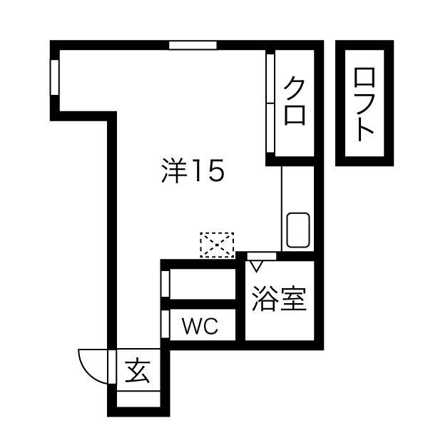 NAP-N32 ナップN32(ワンルーム/3階)の間取り写真