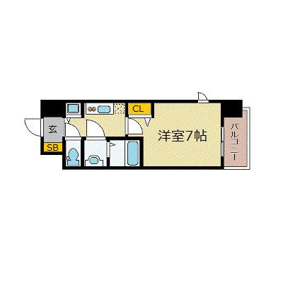 プレサンス久屋大通公園エアリー(1K/3階)の間取り写真