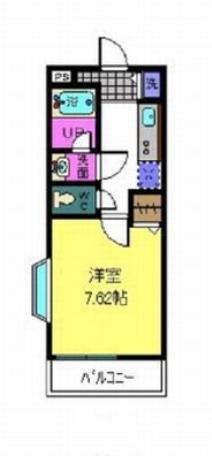 サニーコート日根野(1K/2階)の間取り写真