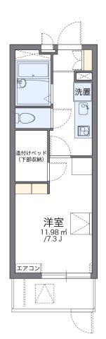 レオパレスエスポワールII(1K/1階)の間取り写真