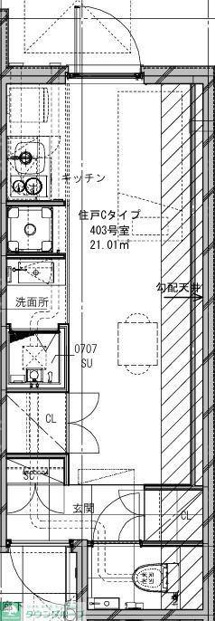 LUDENS中野富士見町(ワンルーム/3階)の間取り写真