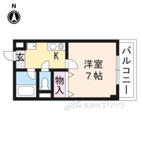 コープ松尾Ⅱ(1K/3階)の間取り写真