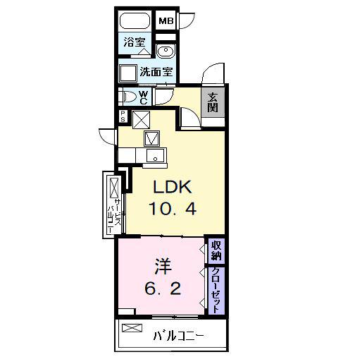 M.Y トヨクニ(1LDK/1階)の間取り写真