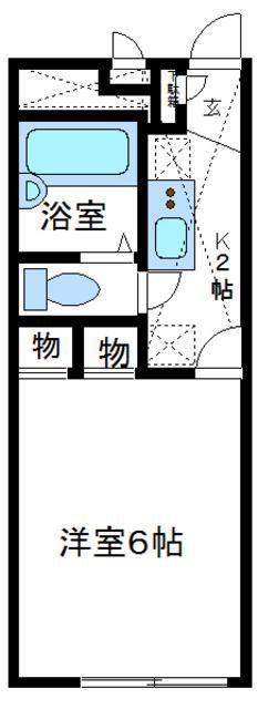レオパレスメゾンドソレイユII(1K/2階)の間取り写真