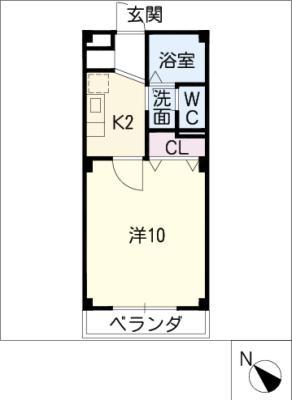リバトーン風詩回廊(1K/3階)の間取り写真