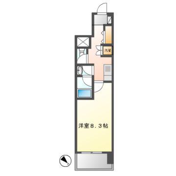 CASAプラスα名駅南(1K/10階)の間取り写真