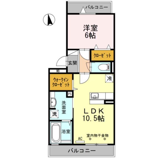 CASAFELICEI(1LDK/3階)の間取り写真