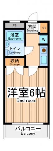 センチュリーハイツ三徳(1K/6階)の間取り写真