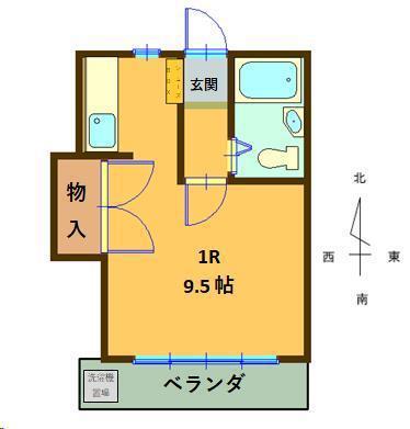 ビラデルレイ(ワンルーム/2階)の間取り写真