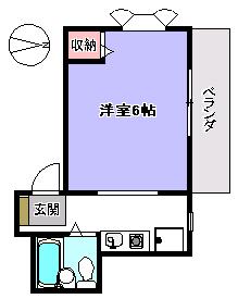 泉コーポ(1K/2階)の間取り写真