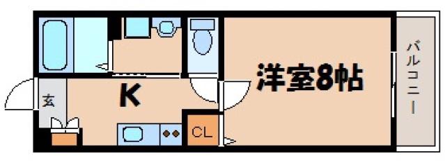 MINING2番館(1K/3階)の間取り写真