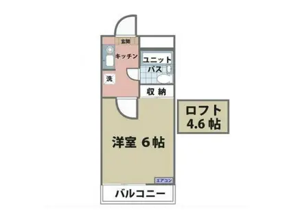 シティパレス芦山5(1K/2階)の間取り写真