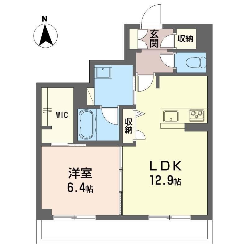 ヴィアソーレ(1LDK/1階)の間取り写真