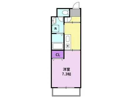 アルファルファA(1K/1階)の間取り写真