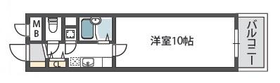 フィレンツェ(1K/2階)の間取り写真