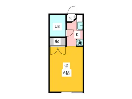 モンシャトー藤(1K/2階)の間取り写真