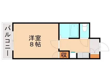 ジョイフル引野 A棟(1K/4階)の間取り写真