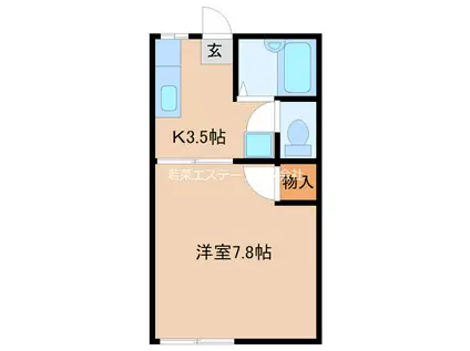 フラワービレッジA・B(1K/1階)の間取り写真