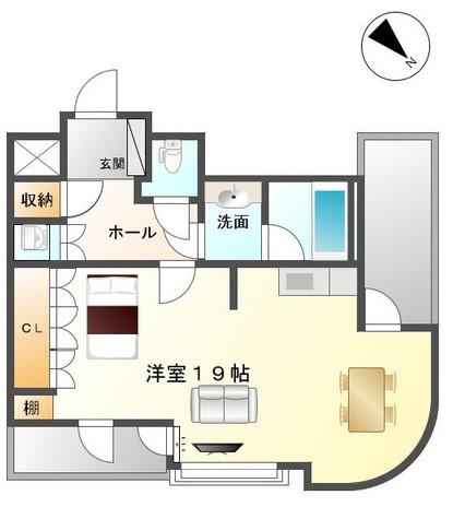 千種タワーヒルズ(ワンルーム/3階)の間取り写真