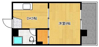 第3小河内ビル(1DK/2階)の間取り写真