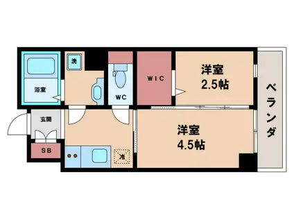 NU長居公園(2K/4階)の間取り写真