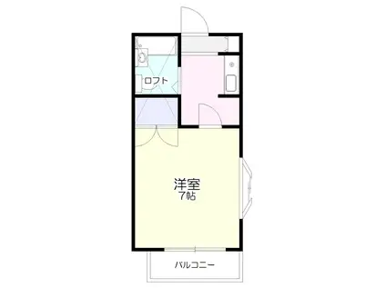 メゾン草薙III(1K/2階)の間取り写真