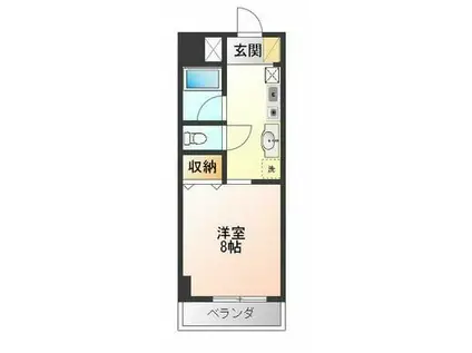 ヒューマンハイツ(1K/5階)の間取り写真