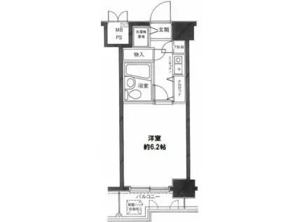 パレ・ド-ル伊勢佐木町南(ワンルーム/2階)の間取り写真